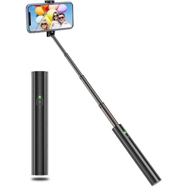 Selfie Stick Bluetooth, lett aluminium alt-i-ett utvidbare Selfie Sticks Kompakt design, kompatibel med 13 /12 Pro Max/12 Pro/12/11 Pro Max/11