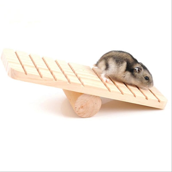 Kæledyrsbur Legetøj Sjovt Vippebræt Legetøj Kæledyr Hamster Træ Motionslegetøj Legetøj Kæledyr Legeplads Legetøj