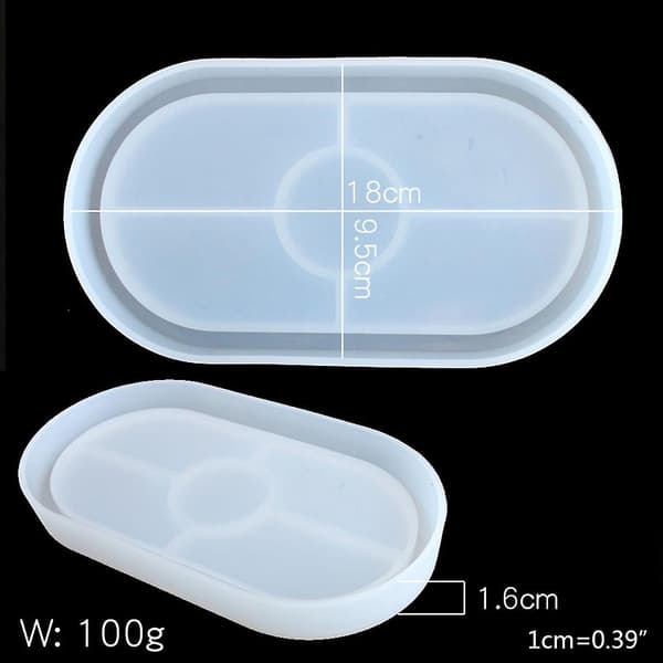 Diy Oval Ashtray Silicone Mold Resin Mold Durable Plate Model Making Tray
