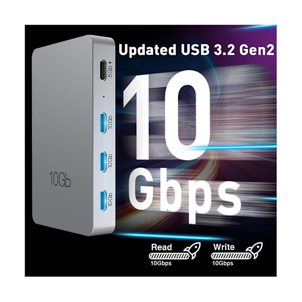7-i-1 Type-c Dockningsstation Usb3.2 Gen2 10gbps Med Pd 100w Laddning Expansions Multifunktionshubb