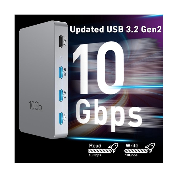7-in-1 Type-c -telakka Usb3.2 Gen2 10gbps Pd 100w latauksella Laajennus Monitoimikeskitin