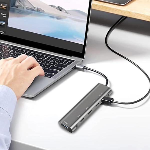 Usb 3.0 -sovitin Usb-c Pd60w -monitoimijakaja Usb-c -jakaja laajennin kannettavalle tietokoneelle