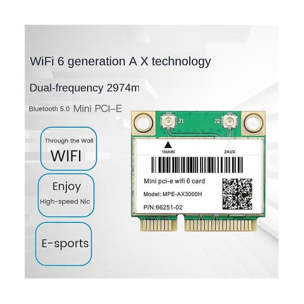 Wifi 6e Ax3000h Trådløst Wifi-nettverkskort Bt 5.2 For Mini Pcie Wi-Fi Adapter For Desktop/bærbar Wi-Fi