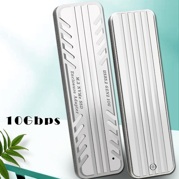 M2 Nvme Ssd-kabinett Boks Usb3.2 Type-c 10gbps Harddisk-etui - Med Kjøleribbe