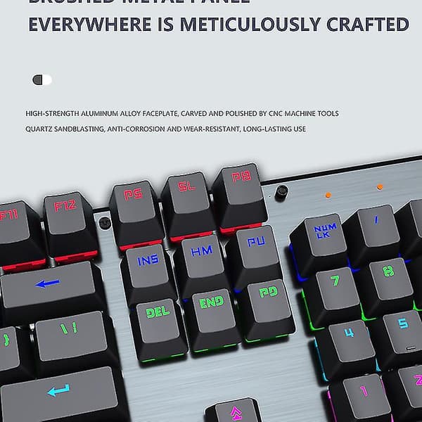 Green Axis 104 Tasters Trådløst Mekanisk Tastatur Usb E-game Kontor Computer Tilbehør