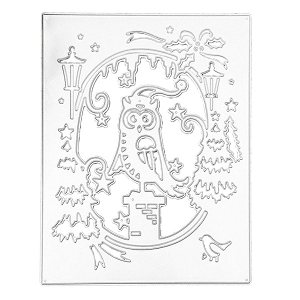 Pöllö tähti metallileikkurit Diy leimasimet käsityömalli muotit Stencilit