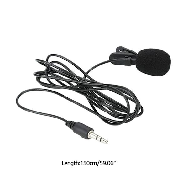 3,5 mm Lavalier-mikrofon Handsfree Mini Wired Collar Clip Mic För Youtube Videoinspelning, Videokonferens, Vloggning