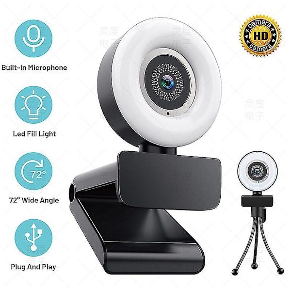 Fyldlys 10 millioner Hd 4k kamera Usb Live computer netværk webcam