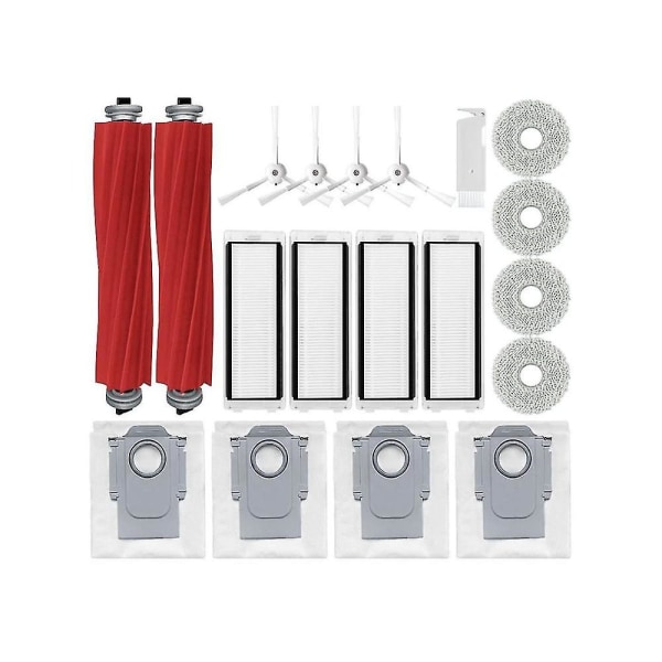 Reservedeler for Q / P10 A7400rr robotstøvsuger - hovedbørste, sidebørste, HEPA-filter, moppeklut, støvpose