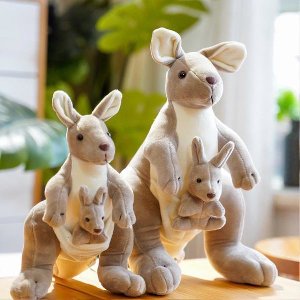 Äiti ja vauva kenguru -pehmolelu Seisova eläin Plushie-nukke Unipehmuste Koti-sisustus Lapset Tyttöystävä Aikuiset Syntymäpäivä Joululahja 35cm