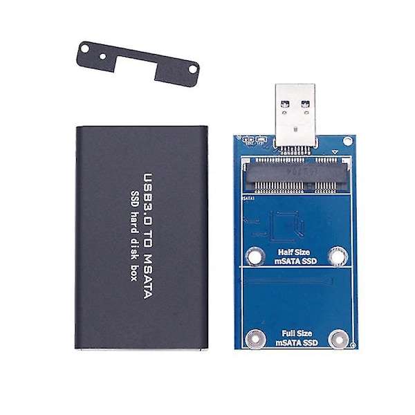 Msata til USB Usb 3.0 til Msata Ssd-kabinett Usb3.0 til Msata-etui Harddiskadapter M2 Ssd Ekstern