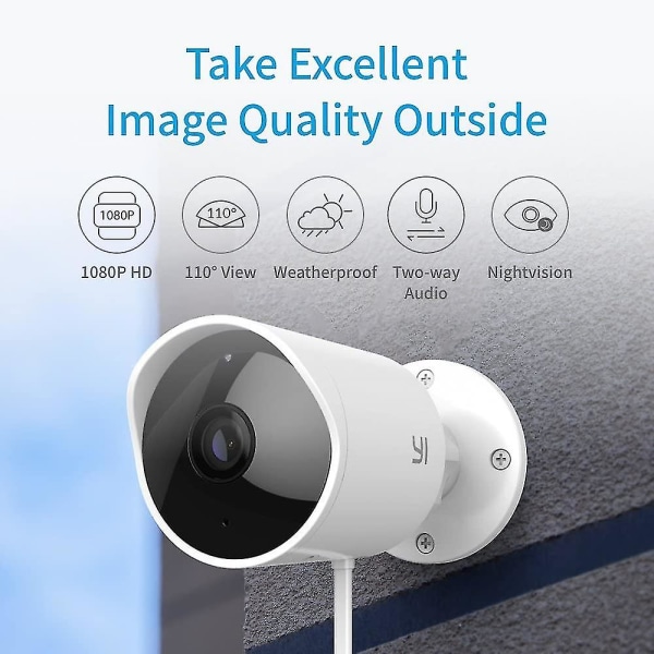 1080p Wifi Security Smart Night Vision vedenpitävä kamera ulkona