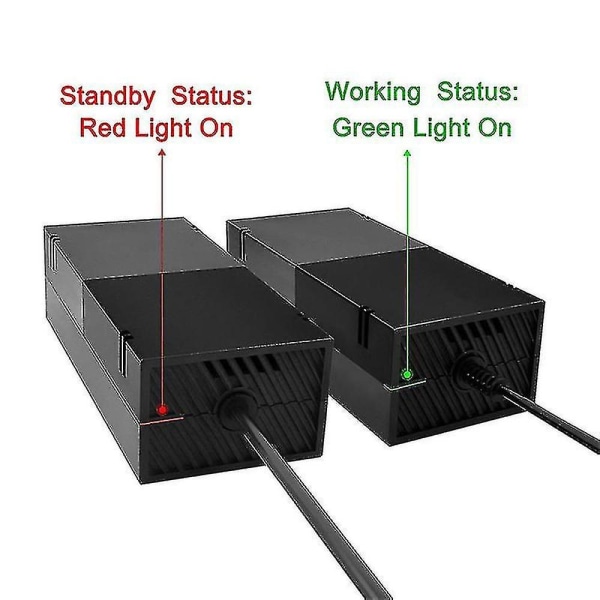 Strømforsyning til Xbox One erstatningsstrøm-klodsadapter 100-240v spændingsledning