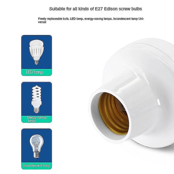 Tuya Wifi Smart E27 E26 Smart Lampe Adapter Smart Lampeholder Base Led Pære Adapter