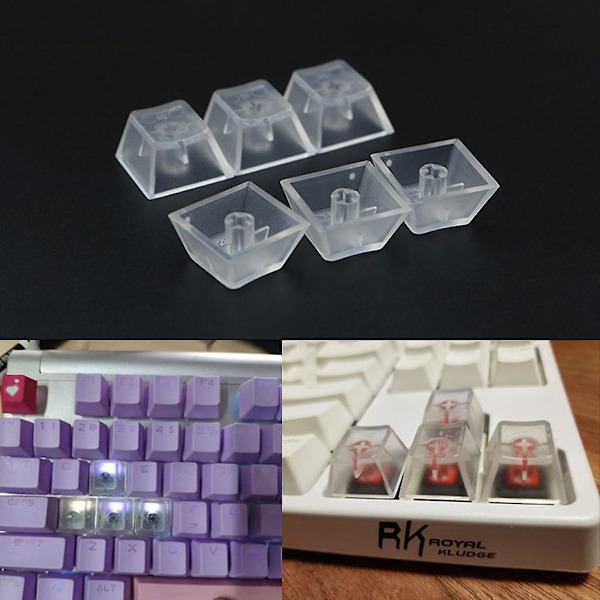 Full 10key Set Transparent Layer Cherry Mx Kompatibel For Mekaniske Tastaturer