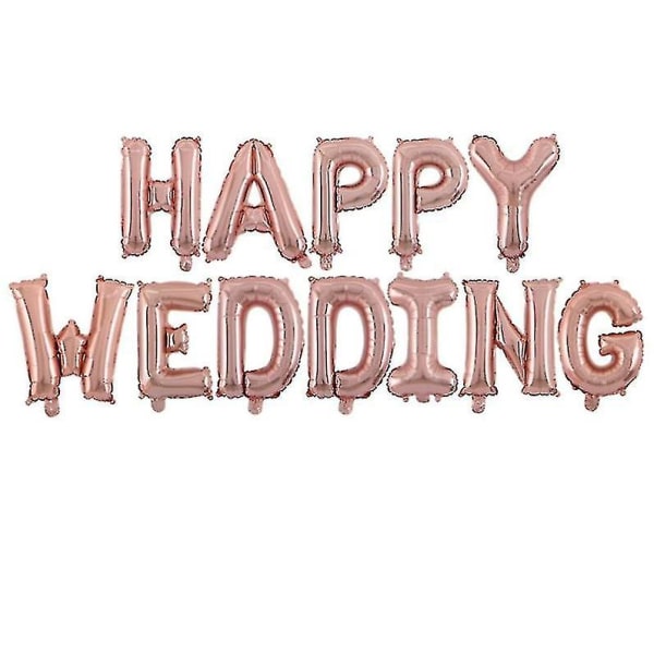 Hääsisustusilmapallo Belon Happy Wedding alumiinifolioilmapallo 16 tuumaa
