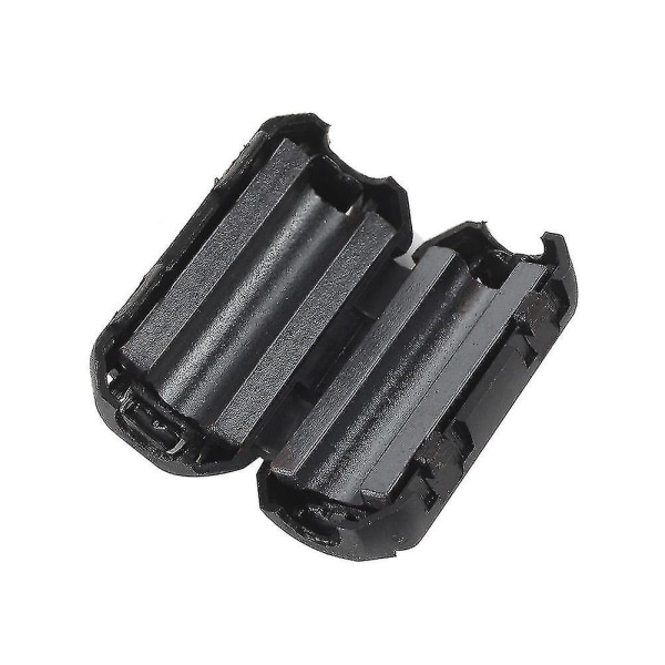 10 stk svart Clip On Clamp Rfi Emi støyfiltre ferrittkjerne for 5 mm kabel