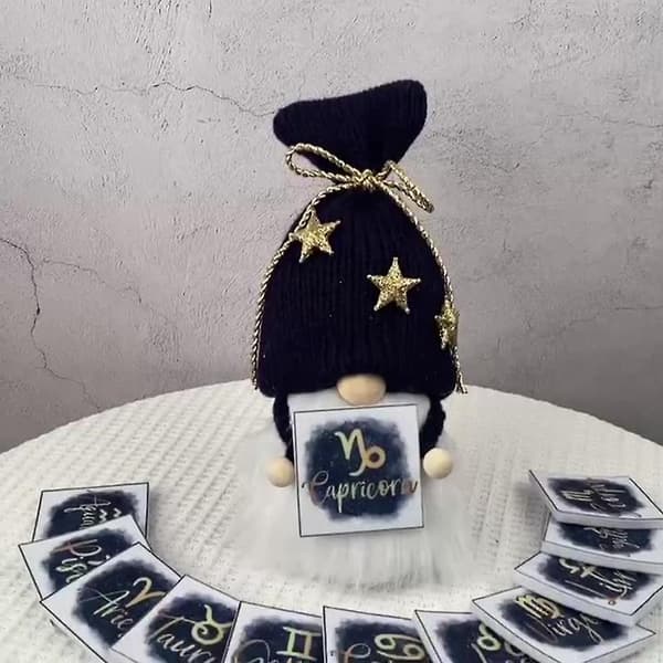 12 Constellation Gnome Face Less Doll Decorative Knitting Hat Gnome