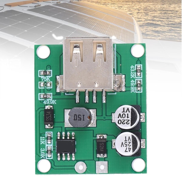 3 x Spenningsstabilisator USB-lademotul Dedikert Nedtrapping Kretskort for Solcellefoldbar Veske