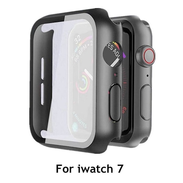 360 Fuldskærmsbeskytter Bumper Ramme Mat Hårdt Etui Til Apple Watch 7 45mm