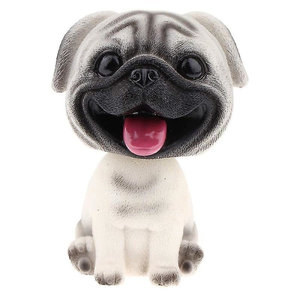 Resin Cute Dog Bobbing Head Figurine Toy Home Home/car Dashboard For Car Vehicle Decoration - Pug