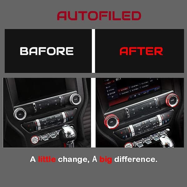 Center Console Audio Forlygte Knappen Dekorative Ring Interiør Knappen Ring Auto Tilbehør Til 15-20 B