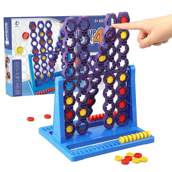 Connect 4 Spin-spel, klassiskt snurrande Connect 4-rutnätsspel, 2-spelarbrädespel för familj och barn, strategibrädespel