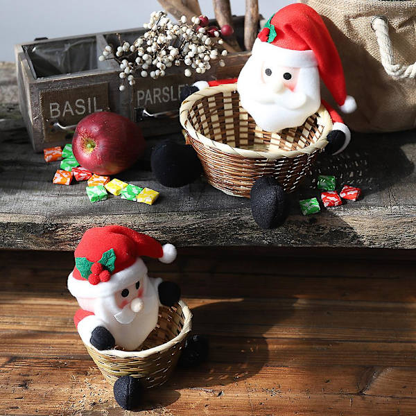 Juleborddekorasjon Santa Snømann Dekorativ Godteri Oppbevaringskurv Fest penguin small size