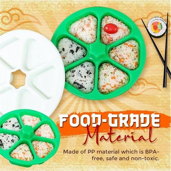 6 Huller Trekantet Sushi Maker Laver Ris Tilberedningsværktøj Form