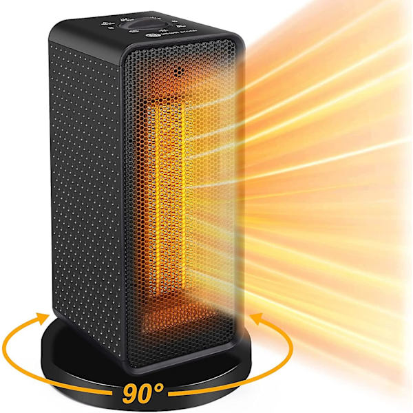 1200w Mini Keramisk Varmeblæser, 90 Oscillerende Elektrisk Varme
