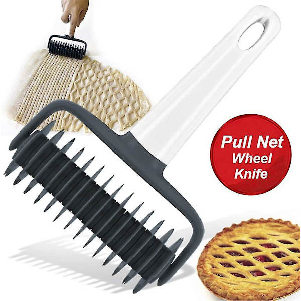 Pizza Cookie Kage Dej Rullepind Gitter Cutter 12*18*5cm