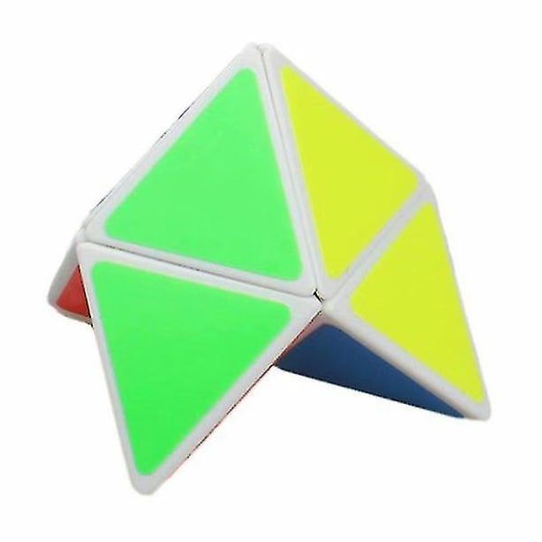 2x2 Trekant Pyramide 2-lags Pyraminx Magisk Terning Hastighedspuslespil Twist Uddannelsesmæssigt Legetøj Hvid