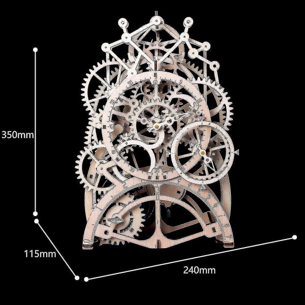 3D-monteringspussel Mekaniska växlar i trä Dekor Laserskurna Pendulu...