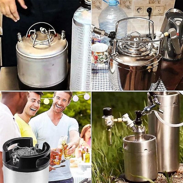 2 par Cornelius typ kulkopplingspinnar, rostfria stålpoppar och fjädrar, popphona gänga + L