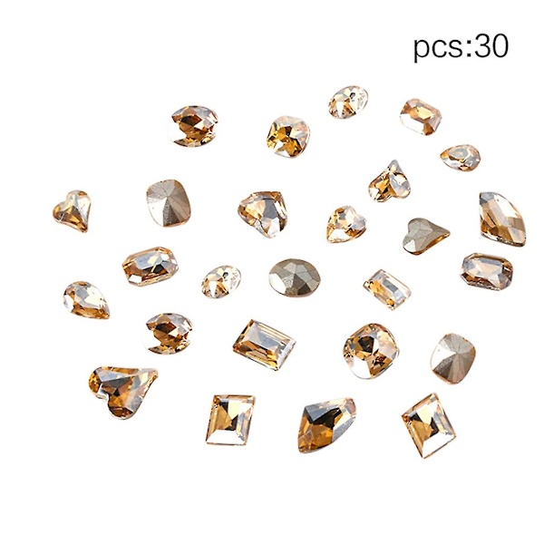 Krystal Negle Rhinestones Klare Negle Sten Perler Blandet Form Spidse Bag Rhinestones Diamant Sten Til Neglekunst Tilbehør D
