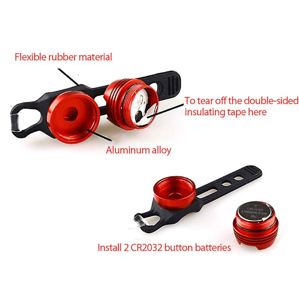 2 st Nya USB Laddningsbara Cykellampor