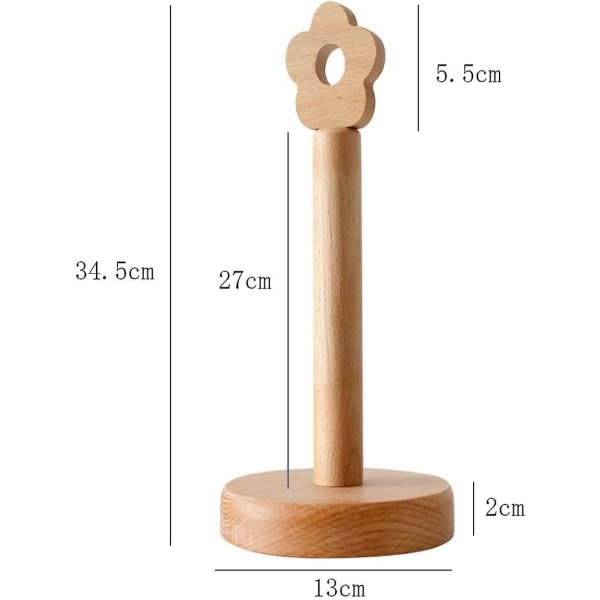 Kchenrollenhalter Holz Kchenrolle Servietten Halter Stehend, 34,5 * 13 cm