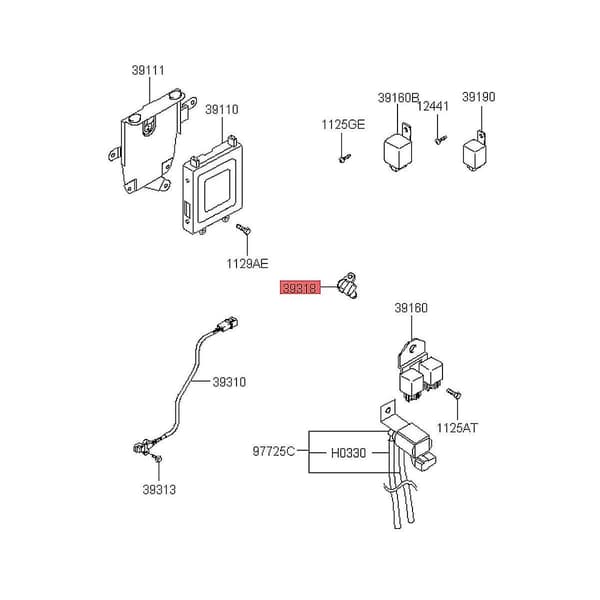 39350-4a000 Bilsensor til knastaksel til H-1 D4bh D4cb 2.5 Mpv 2003-2009 393504a000