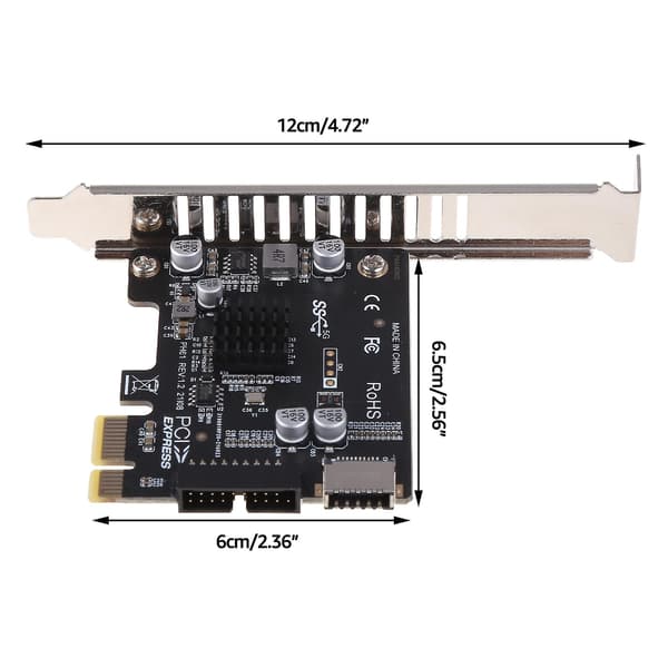 Dator Pcie till Usb3 Typ-e Front Typ-c 19p 20p Expansionskort Självförsörjande