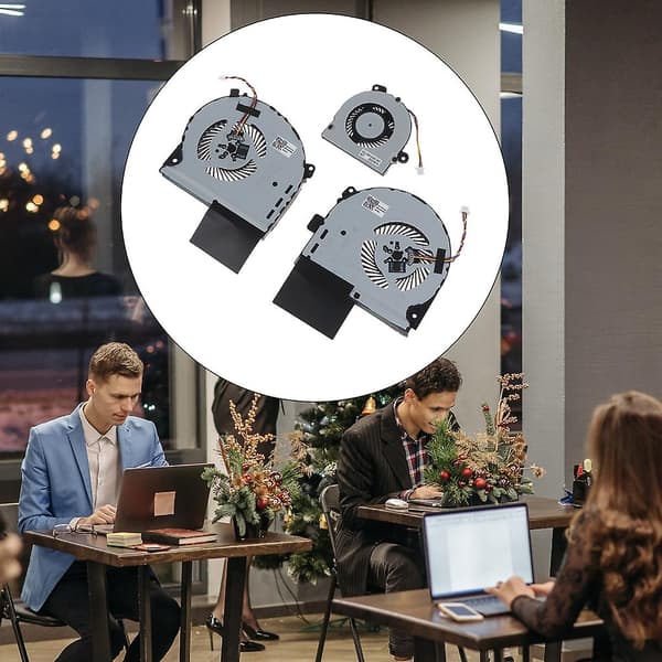 Laptop Cpu Køleventilator Sæt Til Rog Gl703 Gl703gs Gl703gm Køler Radiatorer 2stk