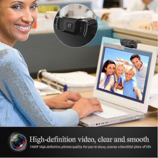 Webbkamera 1 Usb-kabel Svart 1080p