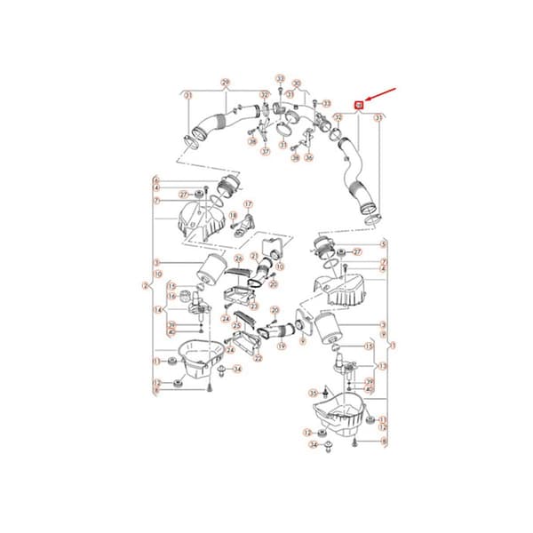 Motor luftinntaksslange for A8 D4 S8 slangemontering 4h0 129 615 E 4h0129615e