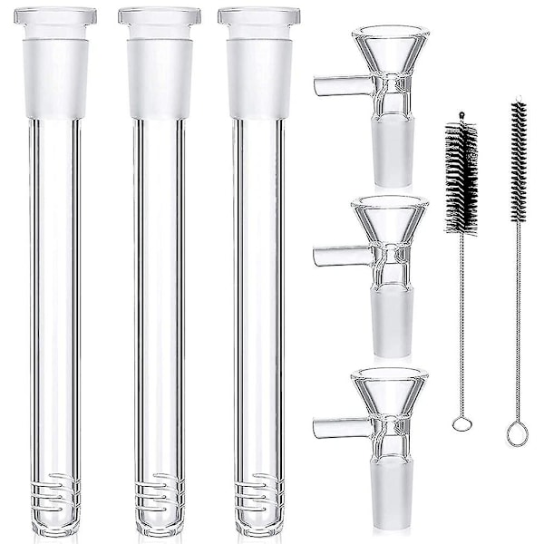 6 kpl lasiset koeputket tieteellisiin ja laboratoriokokeisiin, lasinen varsi 3 tuumaa, 14 mm