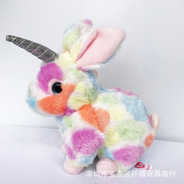 Storøyd Plussjdyr Dyr Jenteaktig Hjerte Unicorn Dukke Raggedukke Jul Barn Gave unicorn rabbit about 15cm