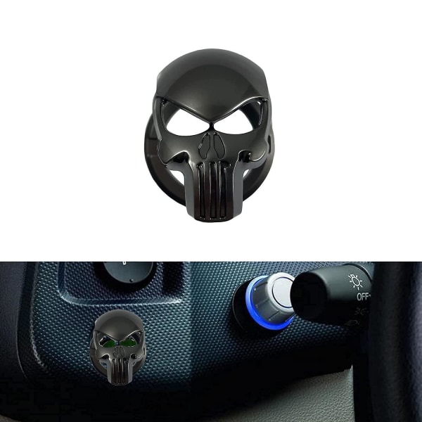 Dde Skull Car Startknapp Deksel, Motor Start Stop Button Switch Deksel, 3D Ignition Protection Car