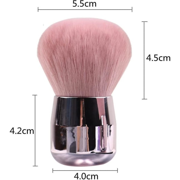 Neglebørster Powder Foundation Brush Multi Purpose Make Up Brush Makeup Tools For Nail Arts Eller Make Up (rosa) 1 stk.
