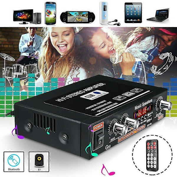 1000W Forstærker Audio Bluetooth Amplificador Subwoofer Højttaler Ny