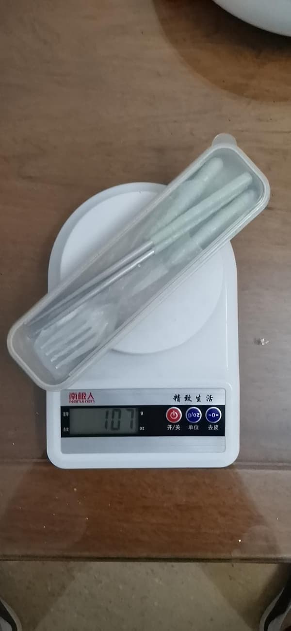 3-i-1 Rustfrit Stål Gaffel Ske Spisepinde Sæt Rejse Sæt Med Plastikkasse