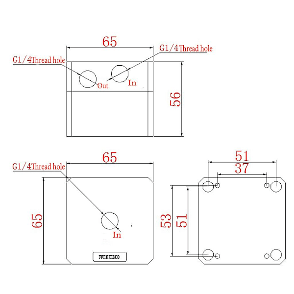 800l/h Rgb Lågbrus CPU Vattenkylningspump Datorpump För Tank Pu-fs4m-j