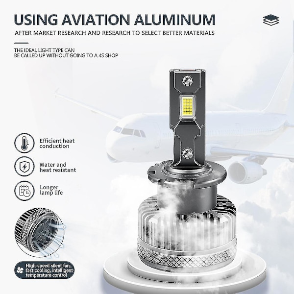 D2s/d2r Bilstrålkastare Glödlampa 110w 40000lm 6000k Vit Auto Ljus Led Uppdateringskit